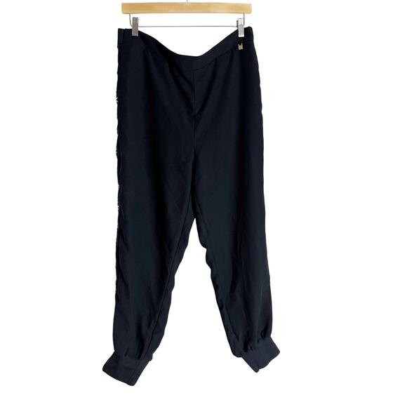 Ted Baker Saiin Geometric Side Stripe High Rise Pull-On Jogger Pants Size 12 - Picture 5 of 13